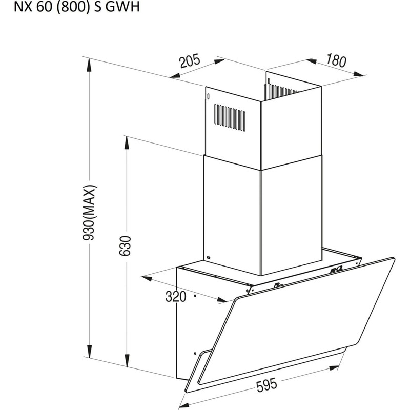 Витяжка Pyramida NX 60 (800) S GBL