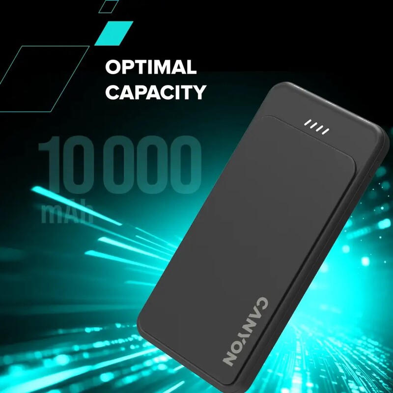 Універсальна мобільна батарея Canyon OnPower 100 10000mAh Black (CNS-CPB100B)