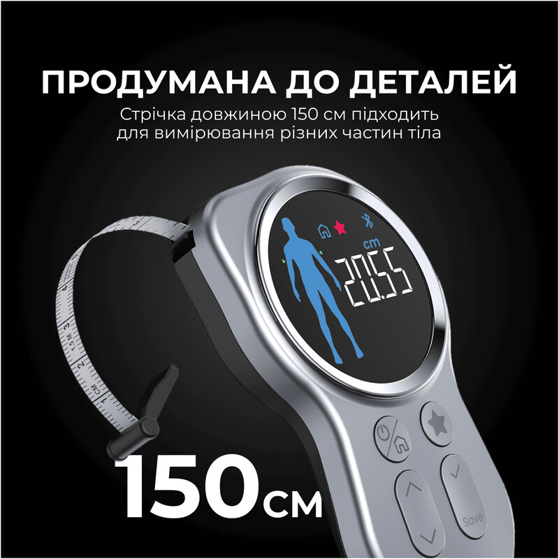 Умная измерительная рулетка RENPHO Smart Tape Measure (R-Y002-BK)