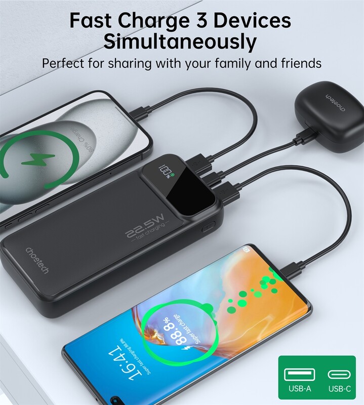 Універсальна мобільна батарея Choetech B729 20000mAh Black (B729-CCBK)
