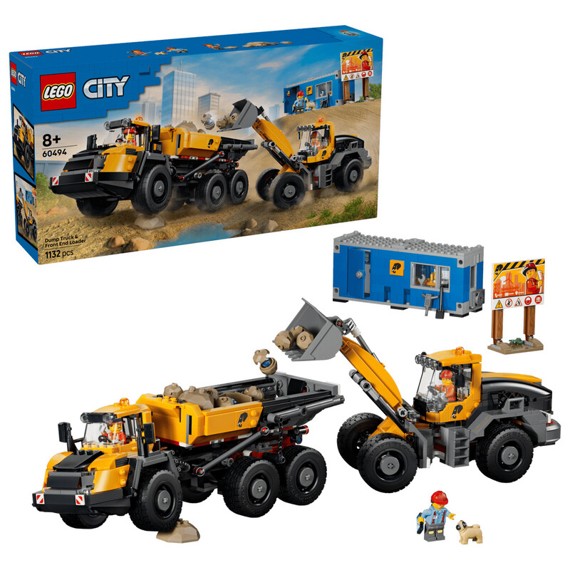 Конструктор LEGO City Самоскид і фронтальний ковшовий навантажувач (60494)