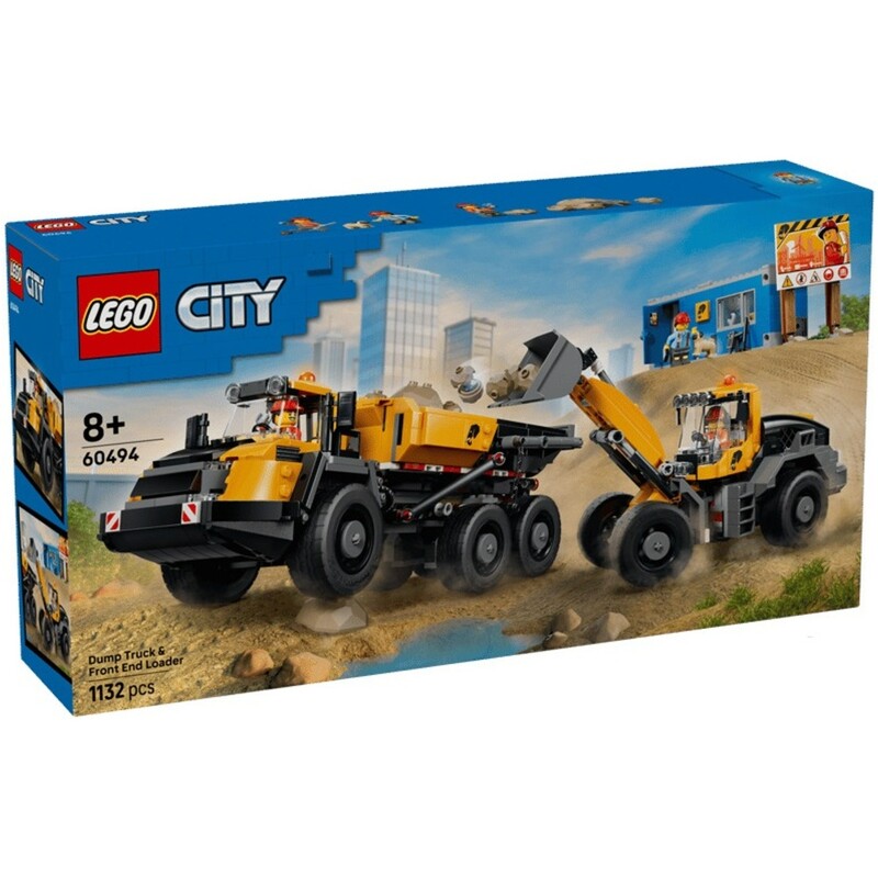 Конструктор LEGO City Самоскид і фронтальний ковшовий навантажувач (60494)
