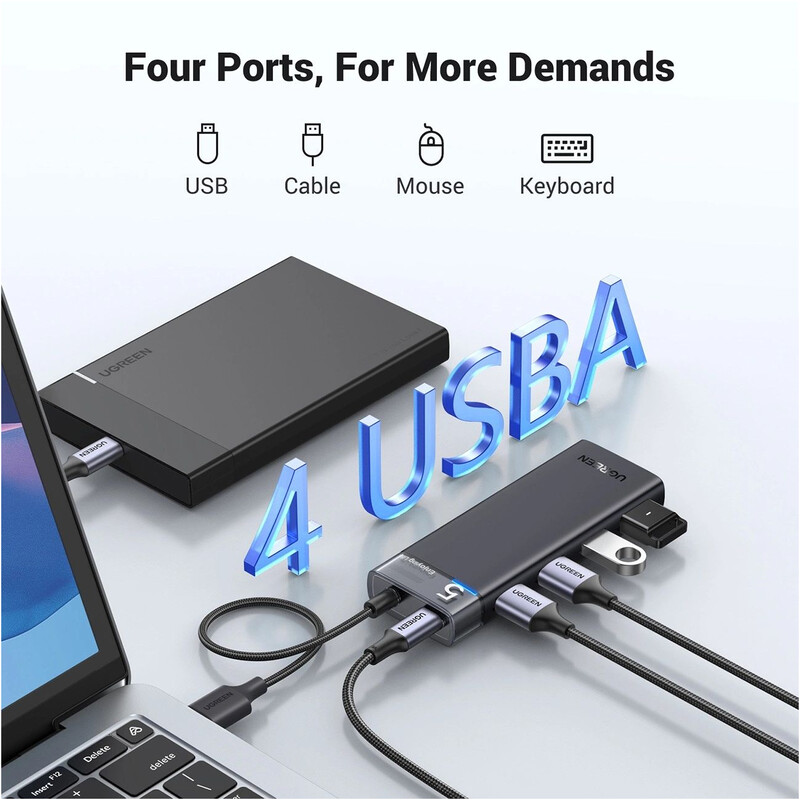 USB-хаб Ugreen CM653 USB 3.0 - 4xUSB 3.2 Gen1 (15548)