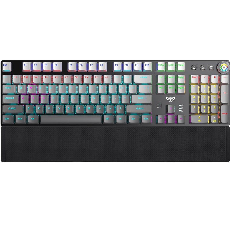 Клавиатура беспроводная Aula F2088 AIR Wireless Keyboard Red Switch Black EN/UA (6978080503909)