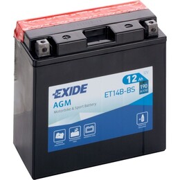 Акумулятор мотоциклетний Exide AGM 12Ah 190А 12V L+ (ET14B-BS)