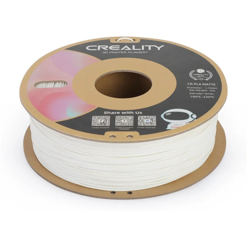 Філамент пластик Creality для 3D-принтера Creality 1.75 мм 1 кг, білий (3301010296)