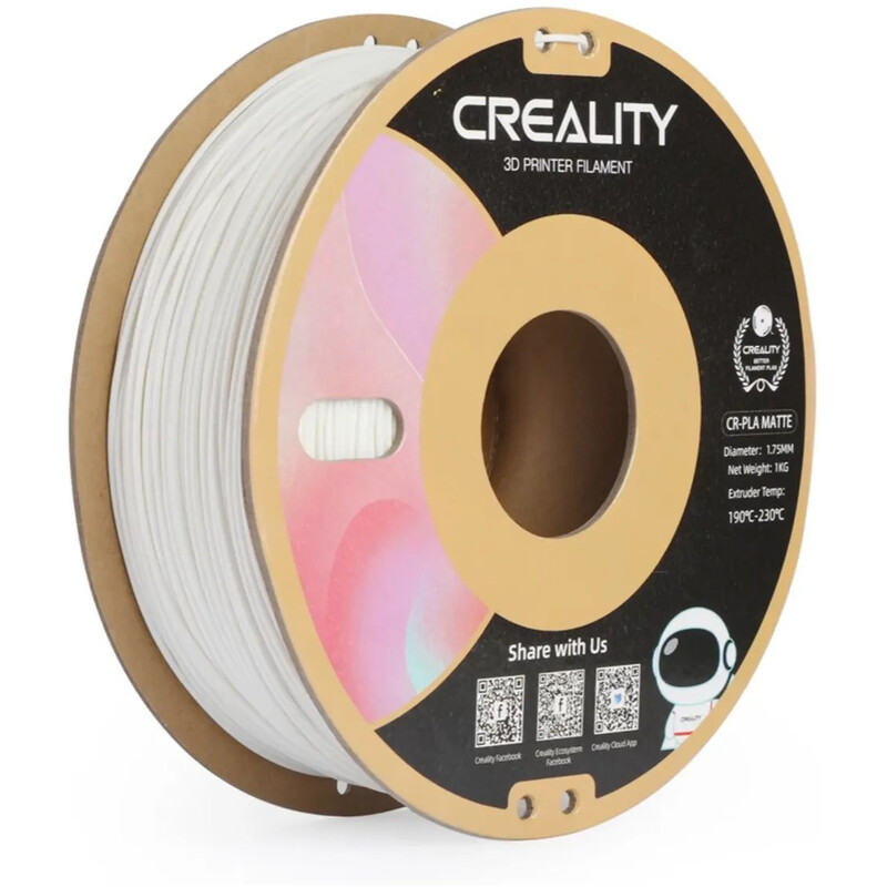 Філамент пластик Creality для 3D-принтера Creality 1.75 мм 1 кг, білий (3301010296)