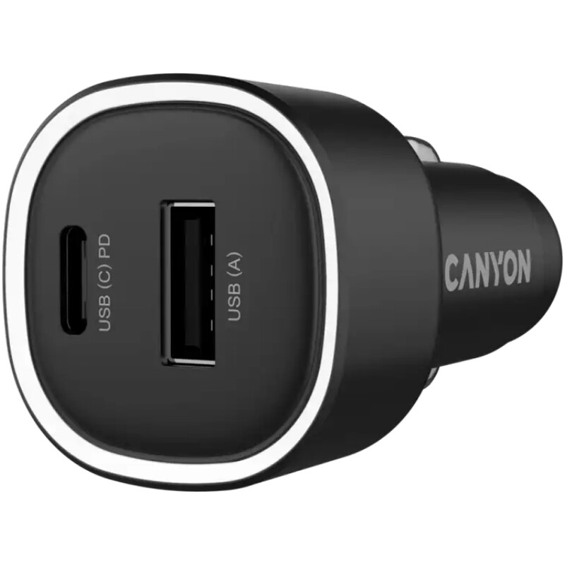 Автомобильное зарядное устройство Canyon OnDrive 85 Black (CNE-CCABR8AC)