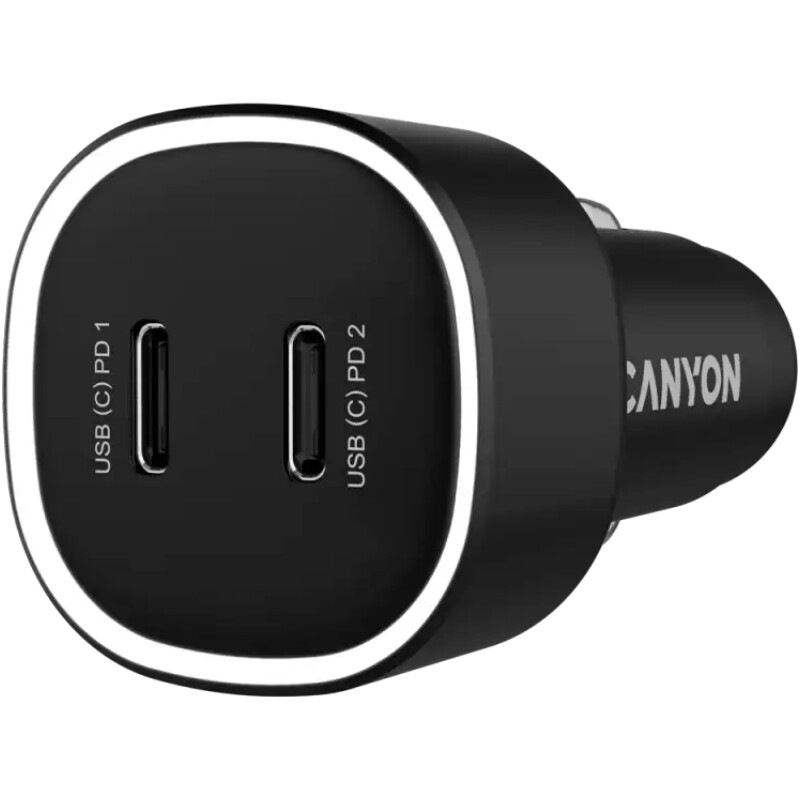 Автомобильное зарядное устройство Canyon OnDrive 60 Black (CNE-CCABR3CC)