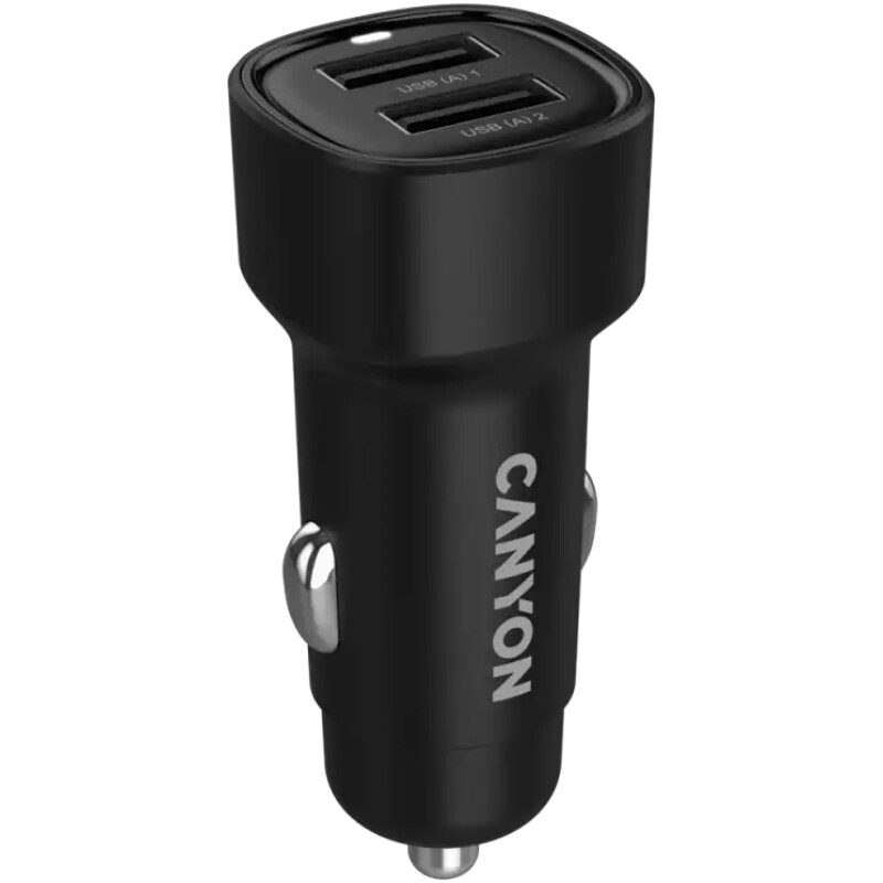 Автомобильное зарядное устройство Canyon OnDrive 24 Black (CNE-CCABR2AA)