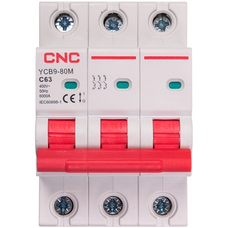 Модульный автоматический выключатель CNC Electric YCB9-80M 3P C63 6000A 230/400V (NV821587)