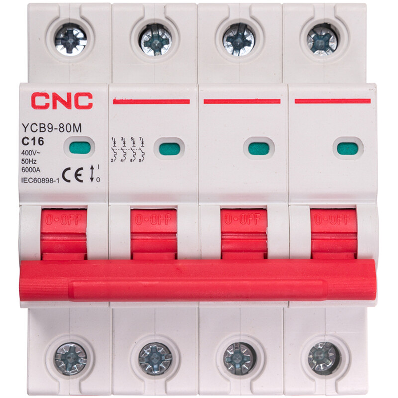 Модульный автоматический выключатель CNC Electric YCB9-80M 4P C16 6000A 230400V (NV821594)