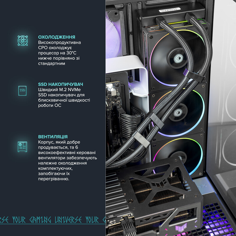 Комп`ютер ASGARD CREATOR RTX 5090 / Ryzen 9 9900X / DDR5 32GB / SSD 2TB / Win11 Pro (ASG-C-5090-0016W)