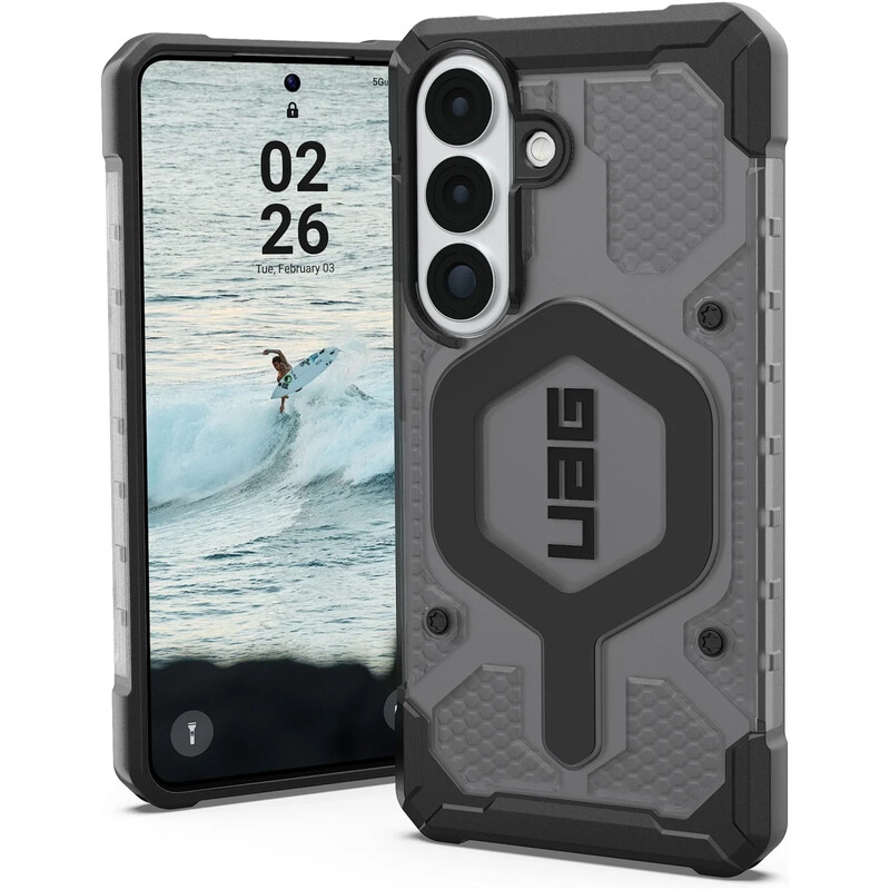 Чeхол-накладка Urban Armor Gear для Samsung Galaxy S26 Pathfinder Clear with Magnet Ash/Black (214528113140)