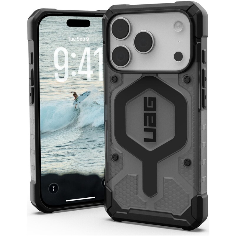 Чохол-накладка Urban Armor Gear Pathfinder Clear MagSafe для Apple iPhone 17 Pro Ash/Black (114551113140)