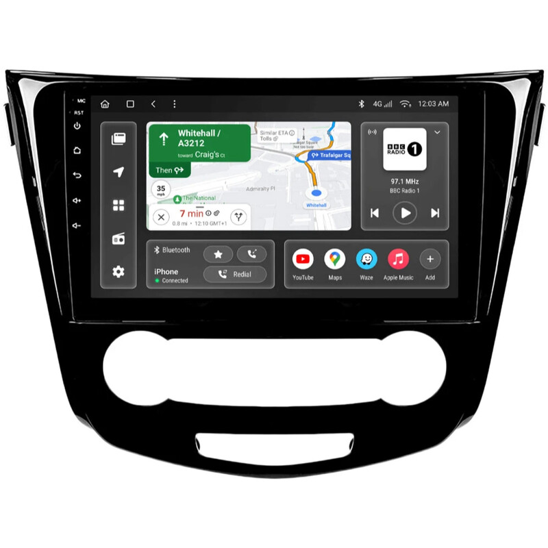 Штатна магнітола Gazer T6010 Pro Max для Nissan X-Trail III, Qashqai II (Manual air conditioning) 2013-2017 (T6010-T32/L-PROMAX)