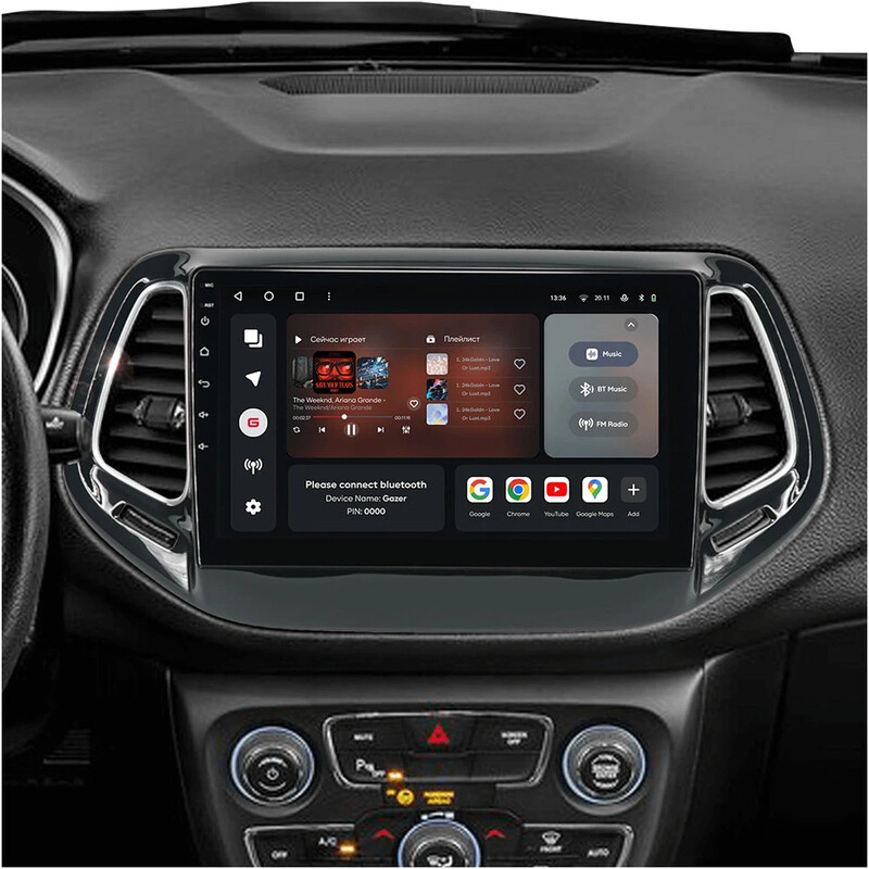 Штатная магнитола Gazer T6010 для Jeep Compass II (MP) 2016-2018 (T6010-MP)