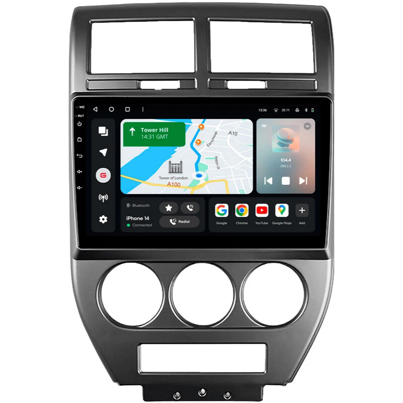 Штатная магнитола Gazer T6010 для Jeep Compass I (MK49) 2006-2010 (T6010-MK49)