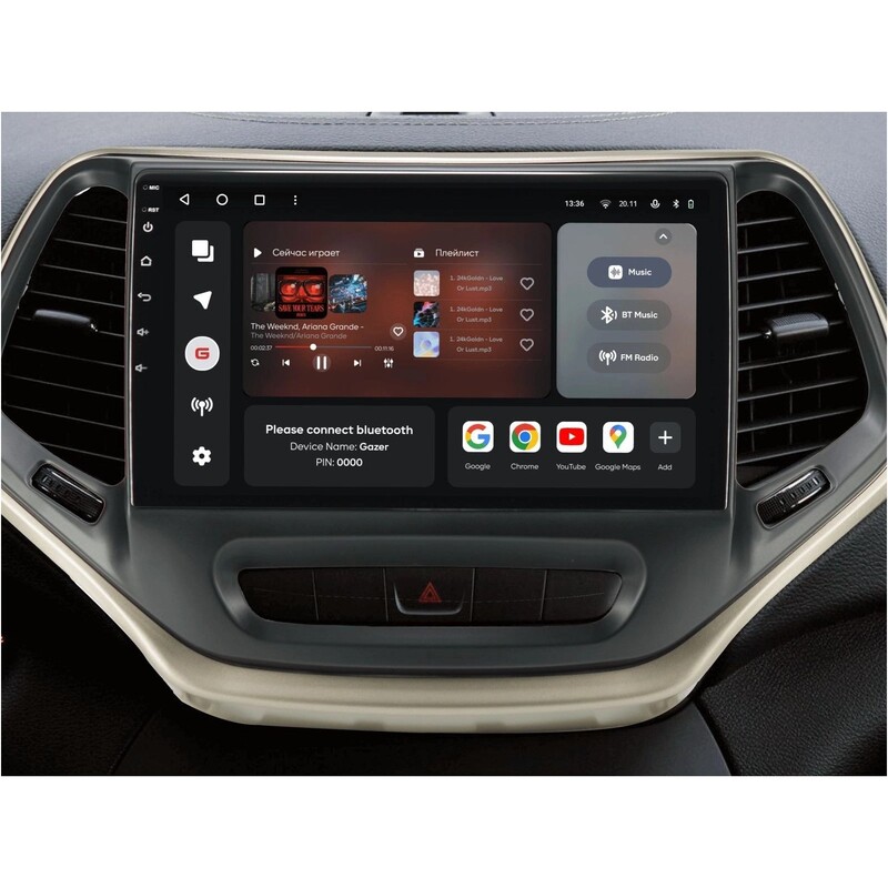 Штатная магнитола Gazer T6010 Pro для Jeep Cherokee V (KL) 2014-2018 (T6010-KL-PRO)