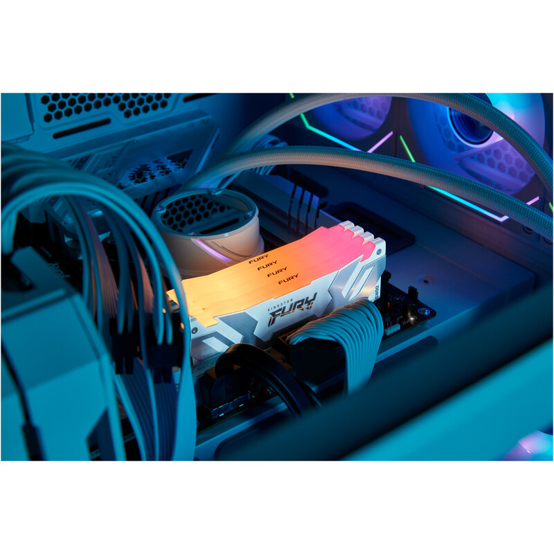 Модуль пам`яті DDR5 2x32GB/6400 Kingston Fury Renegade RGB White (KF564C32RWAK2-64)