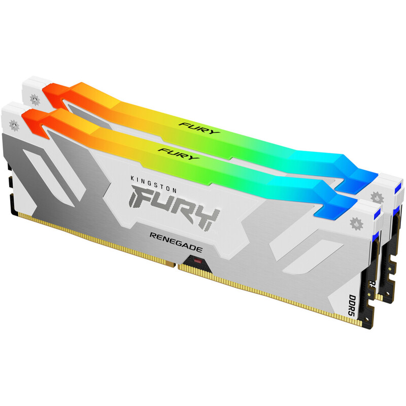 Модуль пам`яті DDR5 2x32GB/6400 Kingston Fury Renegade RGB White (KF564C32RWAK2-64)