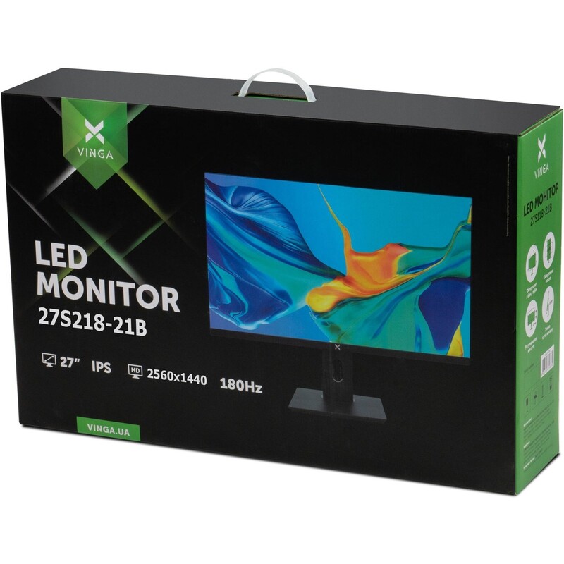 Монітор Vinga 27" 27S218-21B IPS Black 180Hz