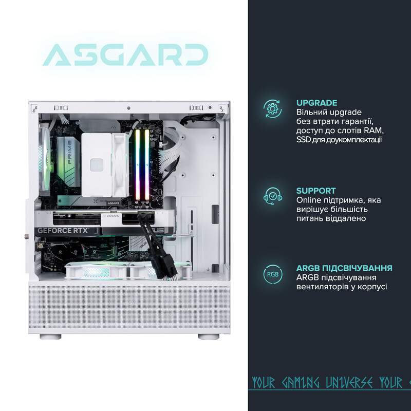Игровой компьютер ASGARD GAMER RTX 5060 Ti 8GB / Ryzen 5 8400F / DDR5 32GB / SSD 1TB (ASG-G-5060T-7578)