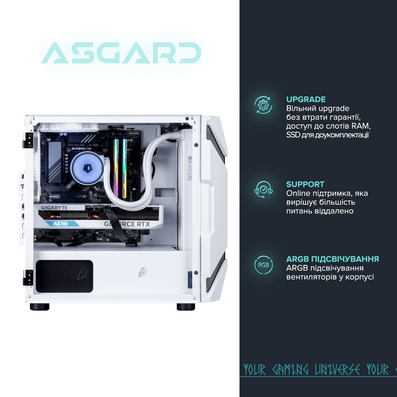 Игровой компьютер ASGARD GAMER RTX 5060 Ti 16GB / Ryzen 7 8700F / DDR5 32GB / SSD 1TB (ASG-G-5060T16-7579)