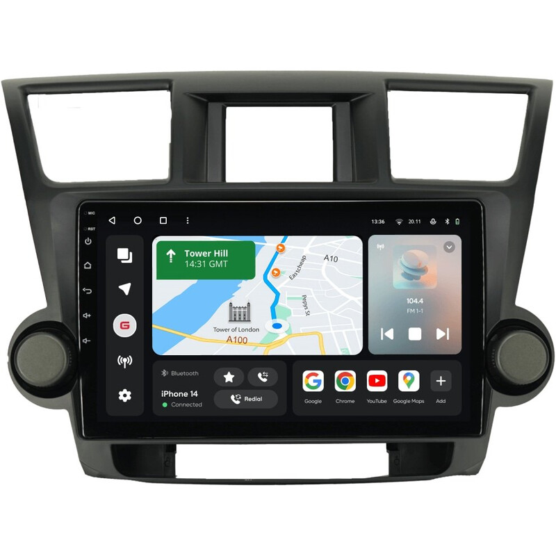 Штатна магнітола Gazer T6010 для Toyota Highlander II (XU40) 2007-2013 (T6010-XU40)