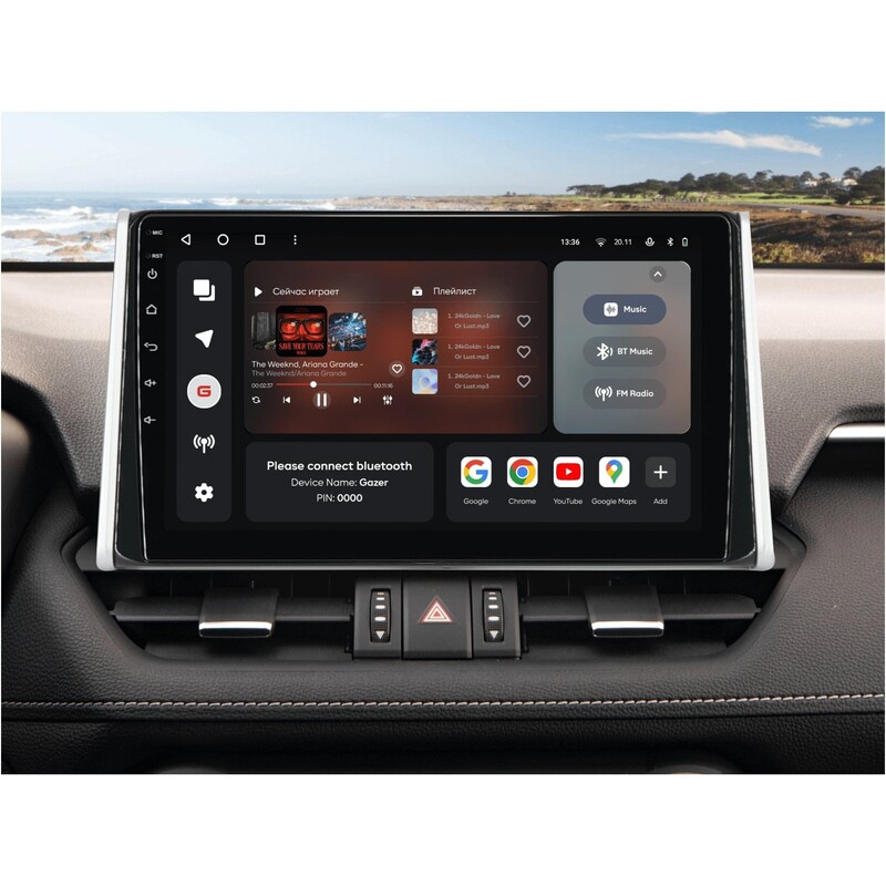 Штатна магнітола Gazer T6010 Pro для Toyota RAV4 (XA50) 2018-2020 (T6010-XA50-PROMAX)
