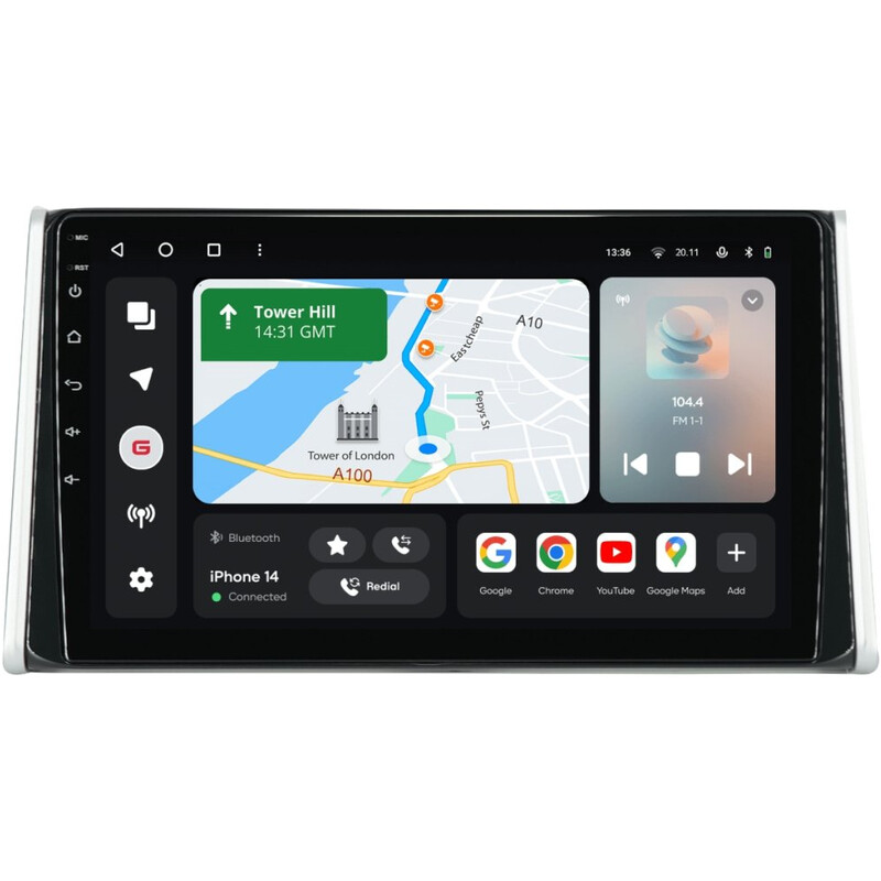 Штатна магнітола Gazer T6010 Pro для Toyota RAV4 (XA50) 2018-2020 (T6010-XA50-PROMAX)