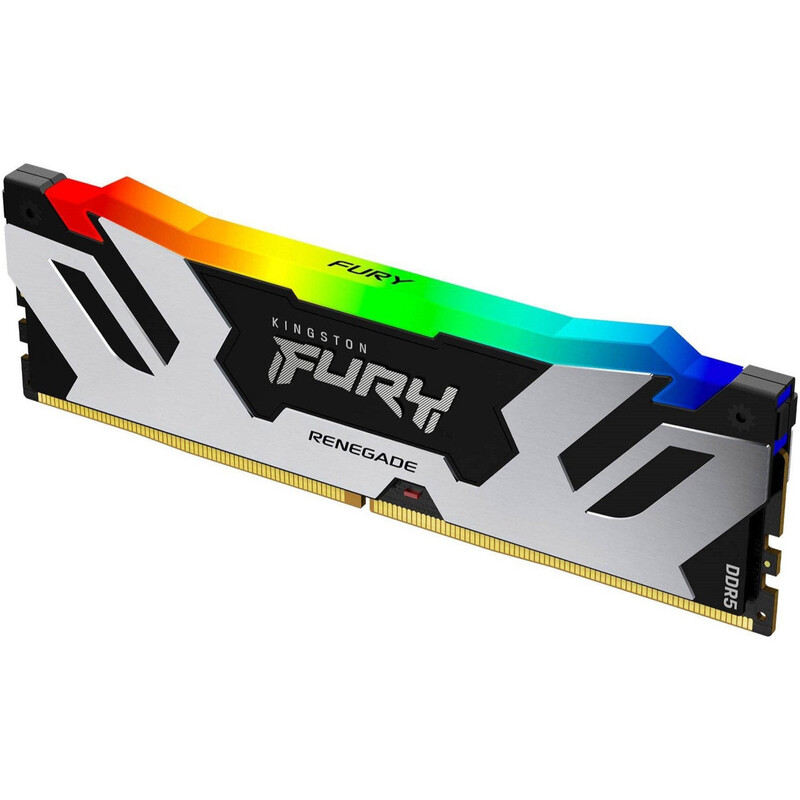 Модуль пам`яті DDR5 16GB/8000 Kingston Fury Renegade RGB Silver/Black (KF580C38RSA-16)