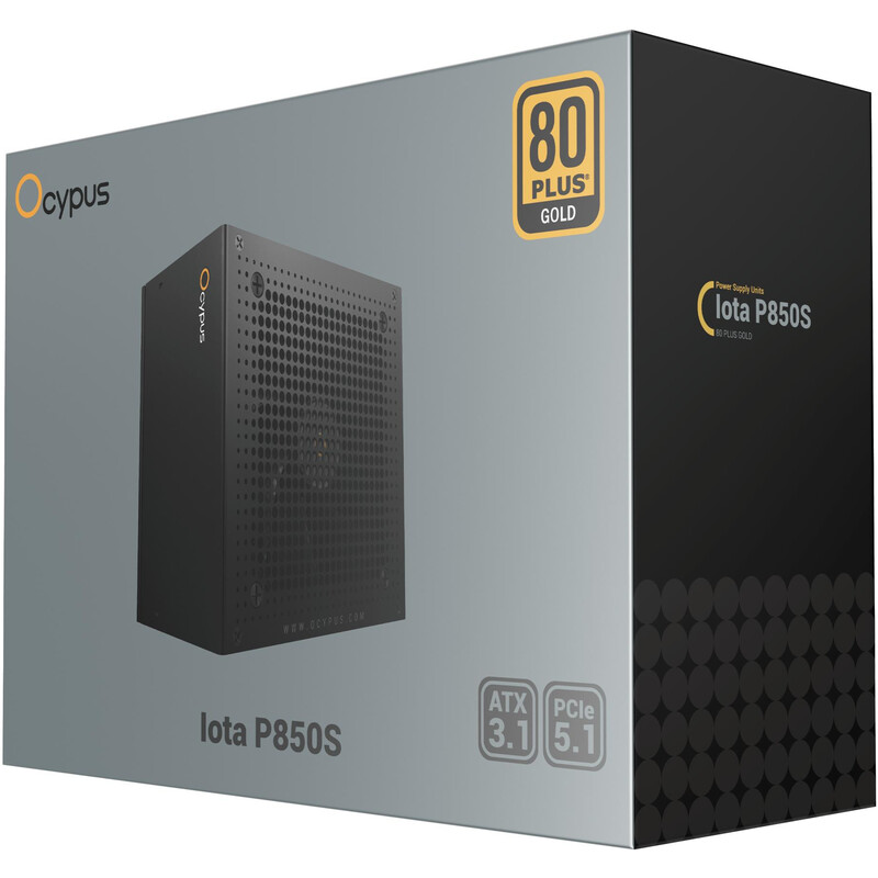 Блок живлення Ocypus Iota P850S 850W ATX 3.1 80+ Gold Black (Iota-P850S-GFFBK025X-EU)