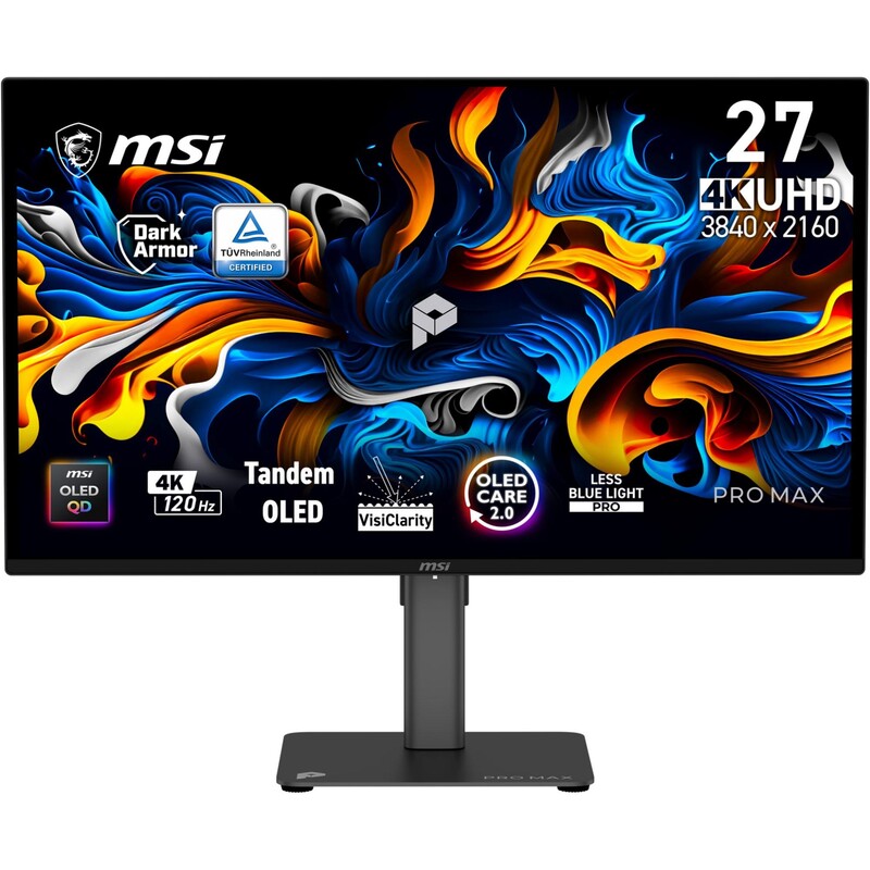 Монітор 26.5" MSI PRO MAX 271UPX12G (PRO MAX 271UPX12G) QD-OLED Black 120Hz