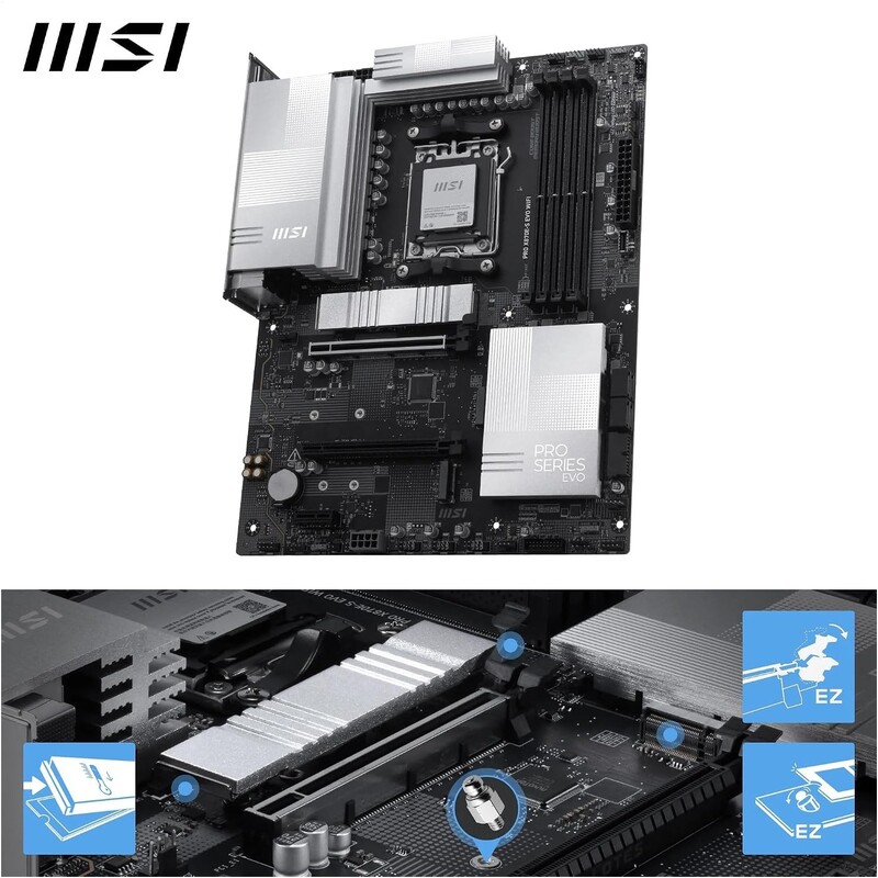 Материнська плата MSI PRO X870E-S EVO WIFI Socket AM5
