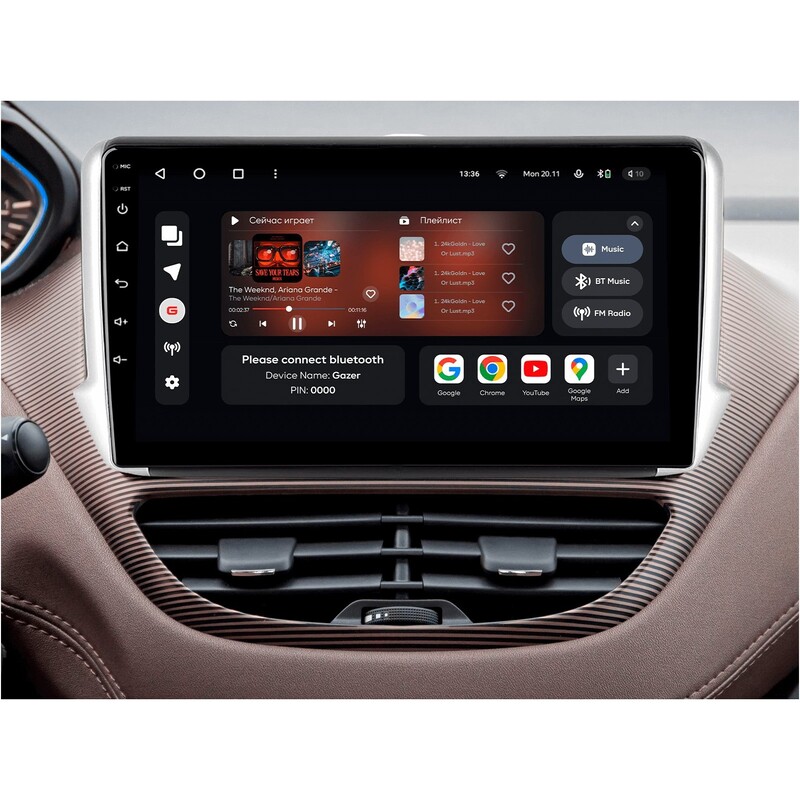 Штатна магнітола Gazer T6010 Pro Max для Peugeot 2008 I, 208, 2013-2020 (T6010-A94F-PROMAX)