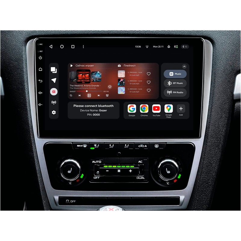 Штатная магнитола Gazer T6010 Pro для Skoda Octavia II A5 (1Z) 2008-2013 (T6010-1Z-PRO)