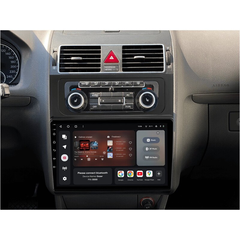Штатна магнітола Gazer T6010 Pro Max для Volkswagen Touran I (1T) 2010-2015 (T6010-1TF-PROMAX)