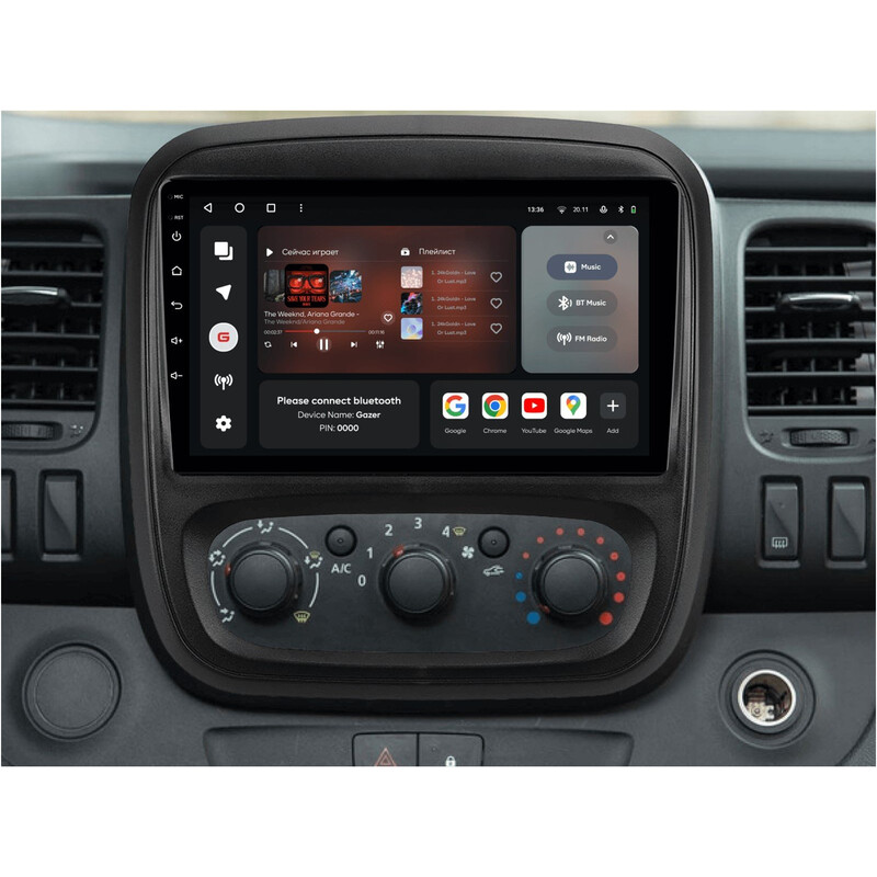 Штатна магнітола Gazer T6009 для Renault Trafic III 2014-2021 (T6009-X822)