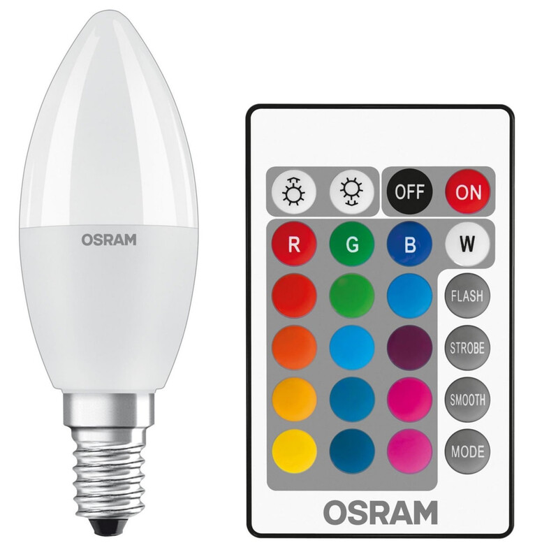 Розумна лампа Osram Е14 5.5W 2700К RGB 220V (4058075430853)
