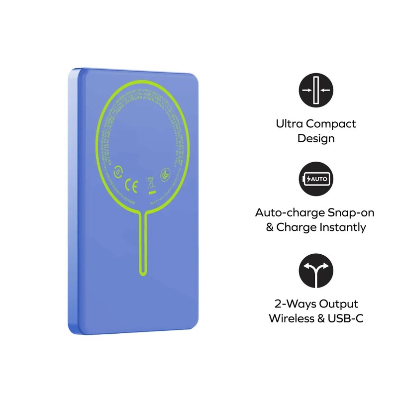 Универсальная мобильная батарея Momax 1-Power Pass 5000mAh 20W Blue (IP135AB2)