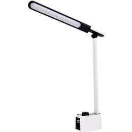 Настольная лампа Osram LED Panan Clock 8W 3000K-6500K 2xUSB с димером белая (4099854363641)