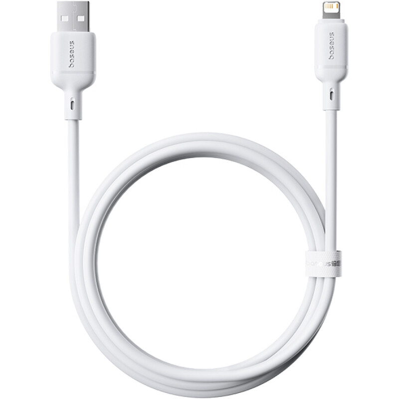 Кабель Baseus Silky Series Fast Charging USB Type-A - Lightning (M/M), 2.4A, 1 м, White (P10377702213-00)