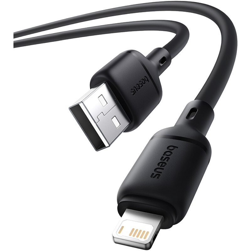 Кабель Baseus Silky Series Fast Charging USB Type-A - Lightning (M/M), 2.4A, 1 м, Black (P10377702113-00)