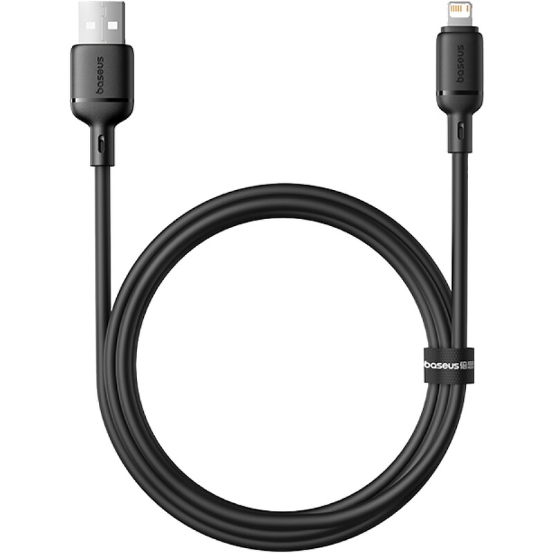Кабель Baseus Silky Series Fast Charging USB Type-A - Lightning (M/M), 2.4A, 2 м, Black (P10377702113-01)