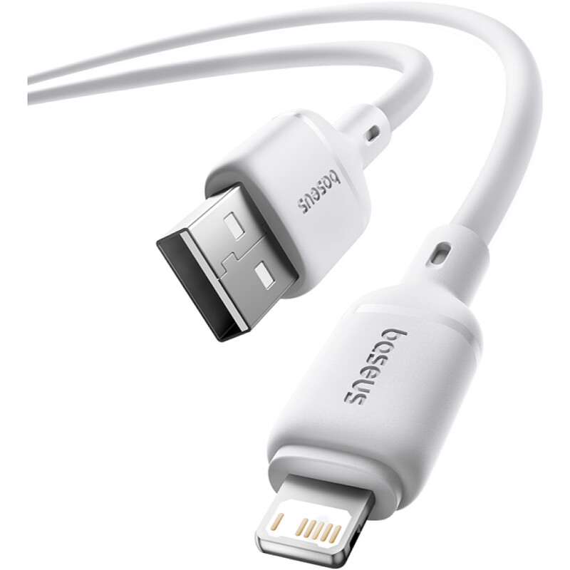 Кабель Baseus Silky Series Fast Charging USB Type-A - Lightning (M/M), 2.4A, 2 м, White (P10377702213-01)