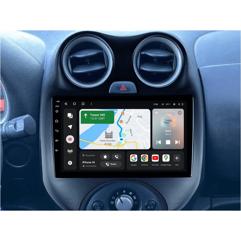 Штатна магнітола Gazer T6009 Pro для Nissan Micra, March 2010-2013 (T6009-K13-PRO)