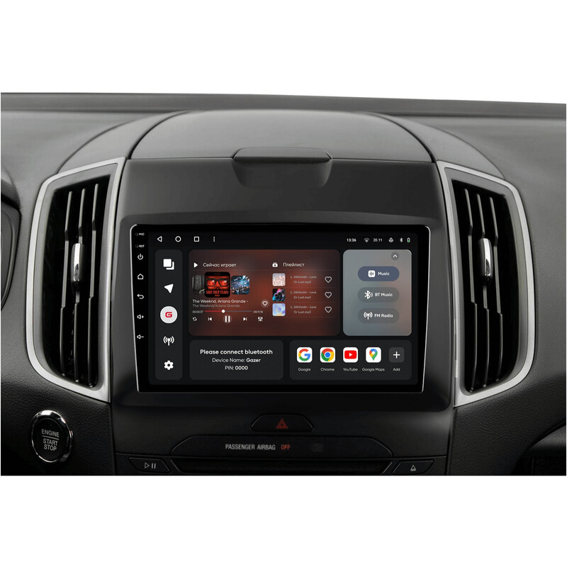 Штатная магнитола Gazer T6009 Pro Max для Ford Edge II 2015-2018 (T6009-CD539N-PROMAX)