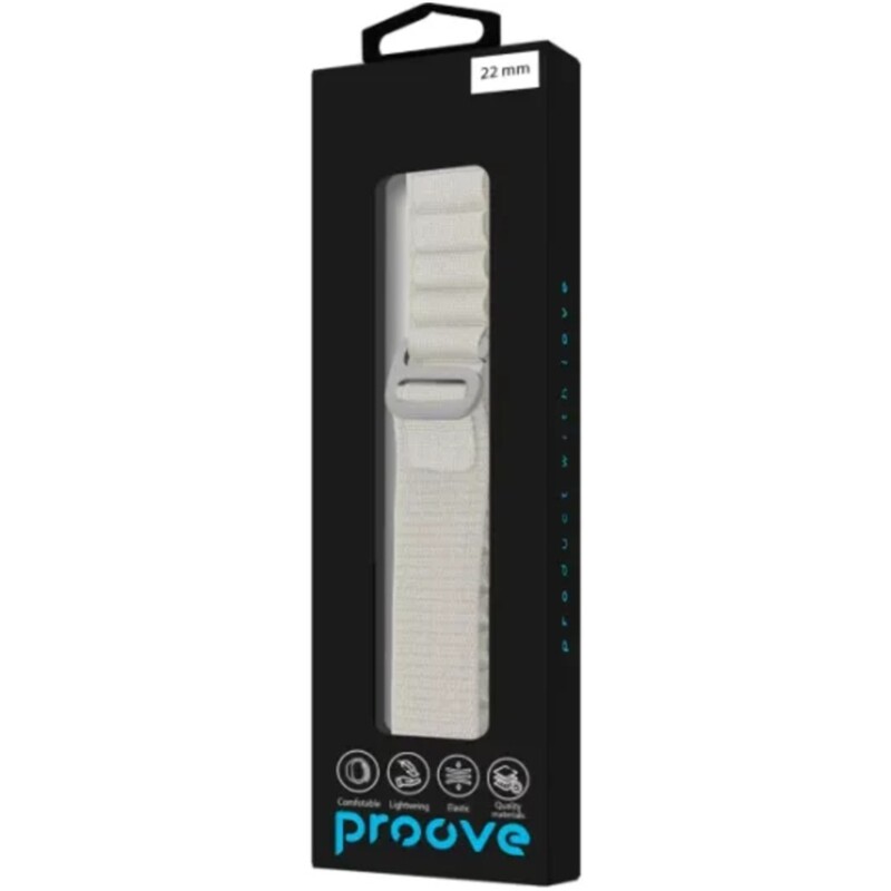 Ремінець Proove Pulse Loop 22 mm white (WBPLUW22MM14)