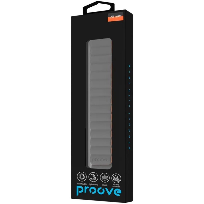 Ремінець Proove Silk Grip Band 20 mm gray/orange (WBSGUW20MM32)